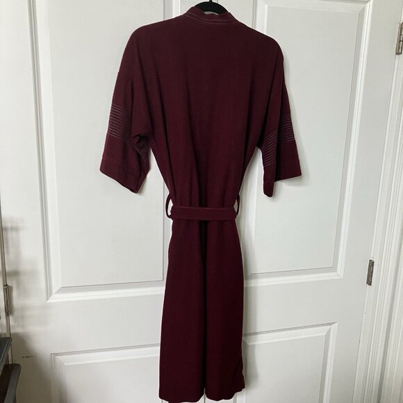 Vintage Montego Bathrobe Dressing Gown Robe 70s 90s Burgundy Retro‎ - Picture 5 of 7